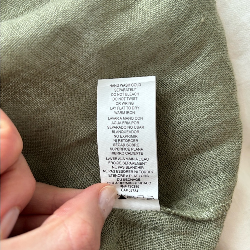 Vitamin A Playa Linen Boyfriend Shirt Swimsuit Cover Up - Picture 6 of 7